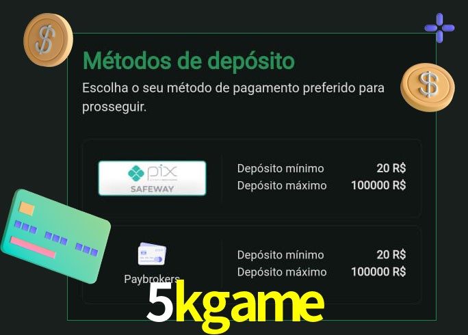 O cassino 5kgame oferece uma grande variedade de métodos de pagamento